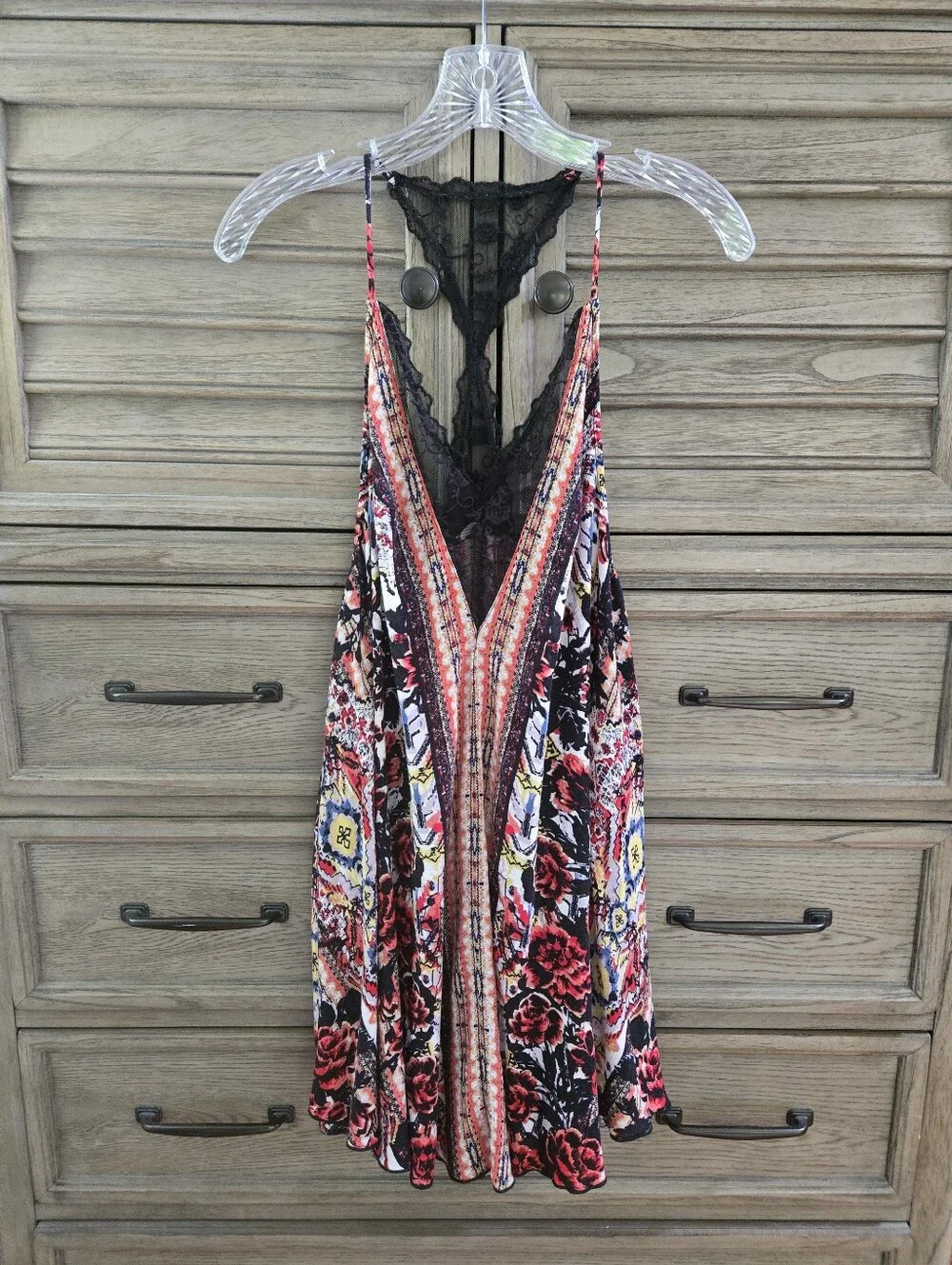 Free People Intimately Love Bird Printed Slip Dress